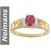 Image 1 : 0.97 ct Ruby & Diamond Ring 14kt Gold
