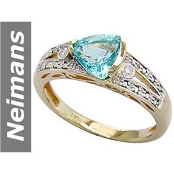 1.29 ct Apatite & Diamond Ring 14kt Gold