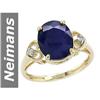 Image 1 : 4.04 ct Sapphire & Diamond Ring 14kt Gold