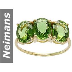7.14 ct Green Apatite Ring 14kt Gold