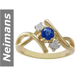 0.64 ct Sapphire & Diamond Ring 14kt Gold