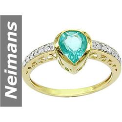 1.2 ct Apatite & Diamond Ring 14kt Gold