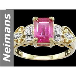 1.69 ct Ruby & Diamond Ring 14kt Gold