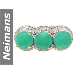 2.45 ct Emerald & Diamond Ring 14kt Gold