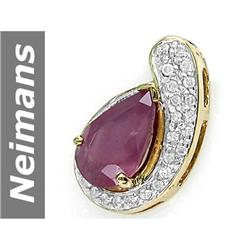 2.48 ct Ruby & Diamond Pendant 14kt Gold