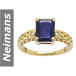 2.32 ct Sapphire & Diamond Ring 14kt Gold