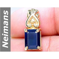 4.3 ct Sapphire Pendant 14kt Gold
