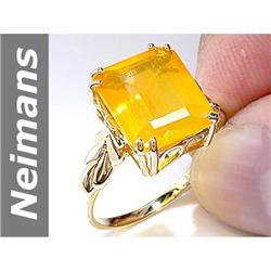 3.1 ct Fire Opal Ring 14kt Gold