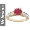 Image 1 : 1.44 ct Ruby & Diamond Ring 14kt Gold