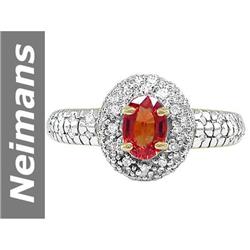 0.89 ct Songea Sapphire & Diamond Ring 14kt Gold