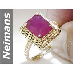 4.1 ct Ruby Ring 14kt Gold