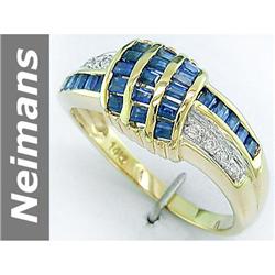 1.31 ct Sapphire & Diamond Ring 14kt Gold