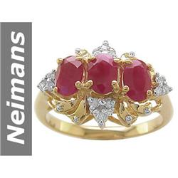 1.91 ct Ruby & Diamond Ring 14kt Gold