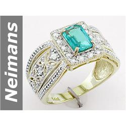 1.16 ct Apatite & Diamond Ring 14kt Gold