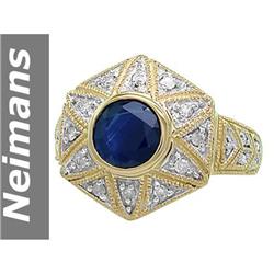 2.25 ct Sapphire & Diamond Ring 14kt Gold