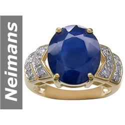 10.17 ct Sapphire & Diamond Ring 14kt Gold