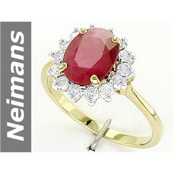 2.59 ct Ruby & Diamond Ring 14kt Gold