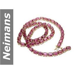 63.65 ct Ruby Necklace 14kt Gold