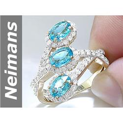 2.48 ct Apatite & Diamond Ring 14kt Gold