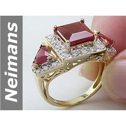 4.66 ct Ruby & Diamond Ring 14kt Gold
