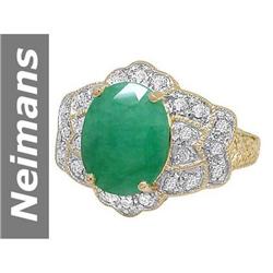 5.59 ct Emerald & Diamond Ring 14kt Gold