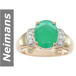 2.58 ct Emerald & Diamond Ring 14kt Gold