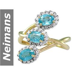 2.22 ct Apatite & Diamond Ring 14kt Gold