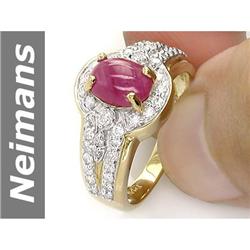2.07 ct Ruby & Diamond Ring 14kt Gold