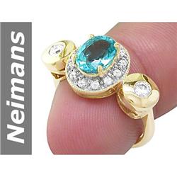 1.58 ct Apatite & Diamond Ring 14kt Gold