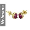 Image 1 : 1.2 ct Ruby Earrings 14kt Gold