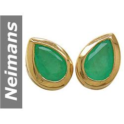 0.8 ct Emerald Earrings 14kt Gold