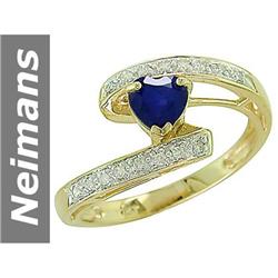 0.68 ct Sapphire & Diamond Ring 14kt Gold