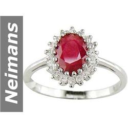 2.00 ct Ruby & Diamond Ring 14kt Gold