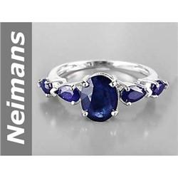 2.50 ct Blue Sapphire Ring 14kt Gold