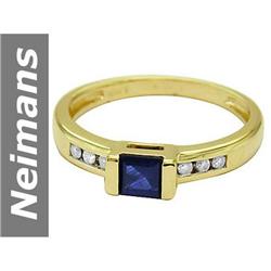 0.48 ct Sapphire & Diamond Ring 14kt Gold