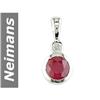 Image 1 : 0.51 ct Ruby & Diamond Pendant 14kt Gold