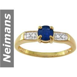 0.64 ct Sapphire & Diamond Ring 14kt Gold