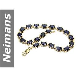 19 ct Sapphire Bracelet 14kt Gold