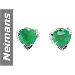 .75 ct Emerald Earrings 14kt Gold