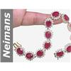 Image 1 : 29.4 ct Ruby & Diamond Bracelet 14kt Gold