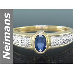 0.66 ct Sapphire & Diamond Ring 14kt Gold