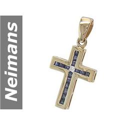 0.77 ct Sapphire & Diamond Pendant 14kt Gold