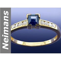 0.57 ct Sapphire & Diamond Ring 14kt Gold
