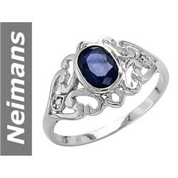 Vintage 0.96 ct Sapphire & Diamond Ring 14kt Gold $1NR