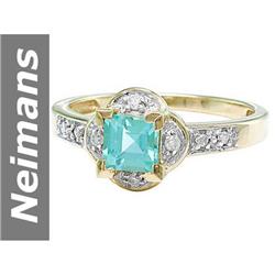 1.00 ct Apatite & Diamond Ring 14kt Gold