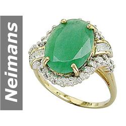 8.72 ct Emerald & Diamond Ring 14kt Gold