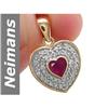 Image 1 : 0.8 ct Ruby & Diamond Pendant 14kt Gold