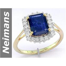 2.63 ct Sapphire & Diamond Ring 14kt Gold