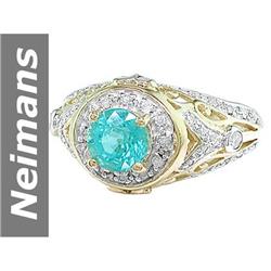 1.28 ct Apatite & Diamond Ring 14kt Gold