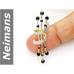 0.88 ct Black & White Diamond Pendant 14kt Gold